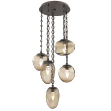 Hammerton CNB0069-05-FB-GB-CH2-L3 - Cosmos Round 5pc Multi-Pendant Chain (LED)