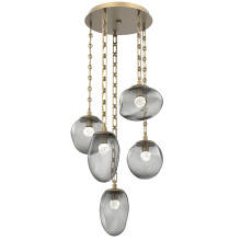 Hammerton CNB0069-05-GB-FS-CH3-L3 - Cosmos Round 5pc Multi-Pendant Chain (LED)