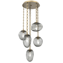 Hammerton CNB0069-05-GB-GS-CH2-L1 - Cosmos Round 5pc Multi-Pendant Chain (LED)