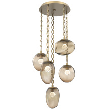Hammerton CNB0069-05-GB-ZB-CH2-L3 - Cosmos Round 5pc Multi-Pendant Chain (LED)