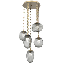 Hammerton CNB0069-05-GB-ZS-CH2-L1 - Cosmos Round 5pc Multi-Pendant Chain (LED)