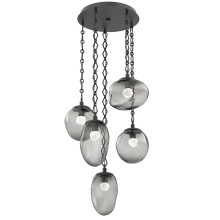 Hammerton CNB0069-05-MB-FS-CH1-L1 - Cosmos Round 5pc Multi-Pendant Chain (LED)