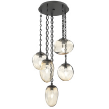 Hammerton CNB0069-05-MB-GA-CH2-L3 - Cosmos Round 5pc Multi-Pendant Chain (LED)
