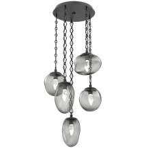 Hammerton CNB0069-05-MB-GS-CH1-L3 - Cosmos Round 5pc Multi-Pendant Chain (LED)