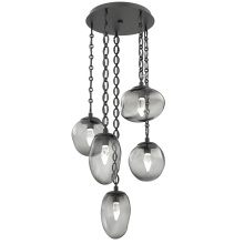 Hammerton CNB0069-05-MB-GS-CH2-L3 - Cosmos Round 5pc Multi-Pendant Chain (LED)