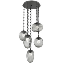 Hammerton CNB0069-05-MB-ZS-CH2-L3 - Cosmos Round 5pc Multi-Pendant Chain (LED)