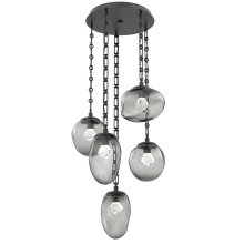 Hammerton CNB0069-05-MB-ZS-CH3-L1 - Cosmos Round 5pc Multi-Pendant Chain (LED)