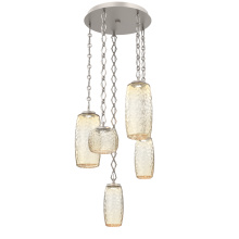 Hammerton CNB0091-05-BS-A-CH1-L3 - Vessel Round 5pc Multi-Pendant with Chain