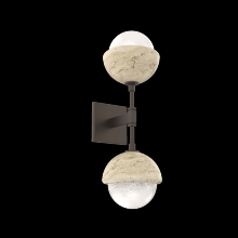 Hammerton IDB0093-02-FB-WL-L3-TR - Cabochon Double Sconce