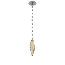 Hammerton LNB0050-15-BS-CB-CH3-L3 - Rock Crystal Pendant with Chain - 15-Inch