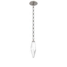 Hammerton LNB0050-15-BS-CC-CH1-L1 - Rock Crystal Pendant with Chain - 15-Inch