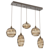 Hammerton PLB0048-05-FB-OB-C01-E2 - Misto Linear 5pc Multi-Pendant