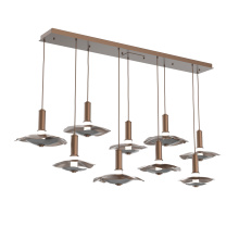 Hammerton PLB0099-09-BB-00-C01-L3-BI - Cumulus Linear 9pc Multi-Pendant
