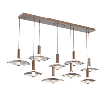 Hammerton PLB0099-09-BB-00-C01-L3-CG - Cumulus Linear 9pc Multi-Pendant