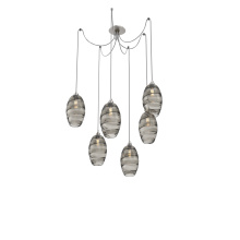 Hammerton SCB0035-06-BS-OS-C01-E2 - Ellisse Round 6pc Swag Multi-Pendant