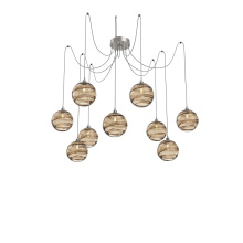 Hammerton SCB0047-09-BS-OB-C01-E2 - Terra Round 9pc Swag Multi-Pendant