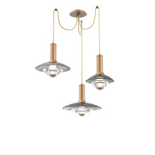 Hammerton SCB0098-03-NB-SG-C01-L3 - Cirrus Round 3pc Swag Multi-Pendant Chandelier