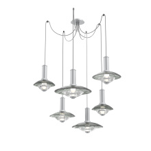 Hammerton SCB0098-06-CS-SG-C01-L3 - Cirrus Round 6pc Swag Multi-Pendant Chandelier