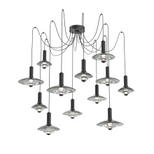 Hammerton SCB0098-12-MB-SG-C01-L3 - Cirrus Round 12pc Swag Multi-Pendant Chandelier