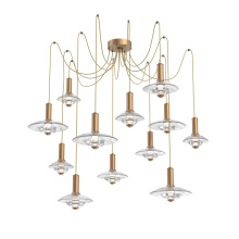 Hammerton SCB0098-12-NB-CG-C01-L3 - Cirrus Round 12pc Swag Multi-Pendant Chandelier