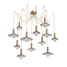Hammerton SCB0098-12-NB-SG-C01-L3 - Cirrus Round 12pc Swag Multi-Pendant Chandelier