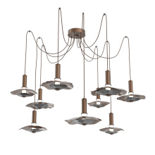 Hammerton SCB0099-09-BB-00-C01-L3-BI - Cumulus Round 9pc Swag Multi-Pendant Chandelier