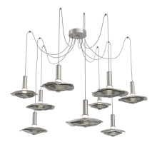 Hammerton SCB0099-09-BS-00-C01-L3-SG - Cumulus Round 9pc Swag Multi-Pendant Chandelier