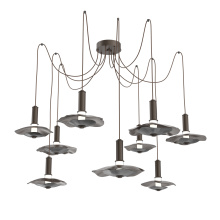 Hammerton SCB0099-09-FB-00-C01-L3-BI - Cumulus Round 9pc Swag Multi-Pendant Chandelier
