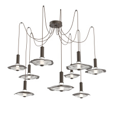 Hammerton SCB0099-09-FB-00-C01-L3-CG - Cumulus Round 9pc Swag Multi-Pendant Chandelier