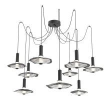 Hammerton SCB0099-09-MB-00-C01-L3-CG - Cumulus Round 9pc Swag Multi-Pendant Chandelier