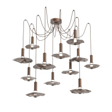 Hammerton SCB0099-12-BB-00-C01-L3-MI - Cumulus Round 12pc Swag Multi-Pendant Chandelier