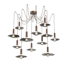 Hammerton SCB0099-12-BB-00-C01-L3-SG - Cumulus Round 12pc Swag Multi-Pendant Chandelier