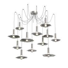 Hammerton SCB0099-12-BS-00-C01-L3-SG - Cumulus Round 12pc Swag Multi-Pendant Chandelier