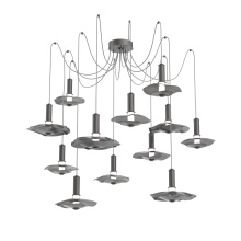 Hammerton SCB0099-12-GP-00-C01-L3-MI - Cumulus Round 12pc Swag Multi-Pendant Chandelier