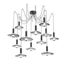 Hammerton SCB0099-12-MB-00-C01-L3-CG - Cumulus Round 12pc Swag Multi-Pendant Chandelier