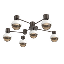 Hammerton SMB0093-H6-FB-B-L3-WI - Cabochon Flush Mount Wall Sconce Flat Bronze