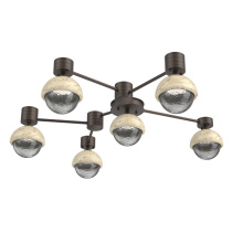 Hammerton SMB0093-H6-FB-S-L1-TR - Cabochon Flush Mount Wall Sconce Flat Bronze