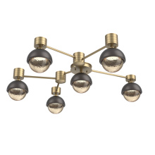 Hammerton SMB0093-H6-GB-A-L1-GP - Cabochon Flush Mount Wall Sconce Gilded Brass
