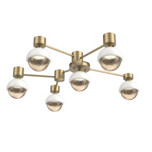 Hammerton SMB0093-H6-GB-A-L1-WI - Cabochon Flush Mount Wall Sconce Gilded Brass