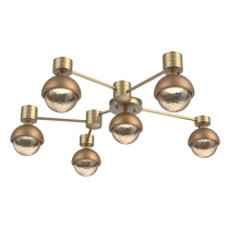 Hammerton SMB0093-H6-GB-A-L3-NB - Cabochon Flush Mount Wall Sconce Gilded Brass