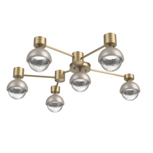 Hammerton SMB0093-H6-GB-C-L1-BS - Cabochon Flush Mount Wall Sconce Gilded Brass