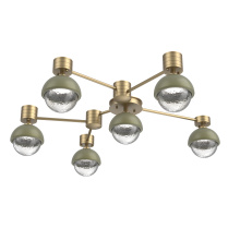 Hammerton SMB0093-H6-GB-C-L3-GE - Cabochon Flush Mount Wall Sconce Gilded Brass