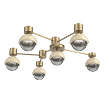 Hammerton SMB0093-H6-GB-S-L1-TR - Cabochon Flush Mount Wall Sconce Gilded Brass