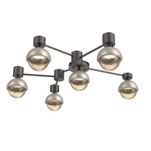 Hammerton SMB0093-H6-GP-A-L3-BS - Cabochon Flush Mount Wall Sconce Graphite