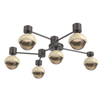 Hammerton SMB0093-H6-GP-B-L3-TR - Cabochon Flush Mount Wall Sconce Graphite