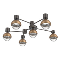 Hammerton SMB0093-H6-GP-C-L1-NB - Cabochon Flush Mount Wall Sconce Graphite