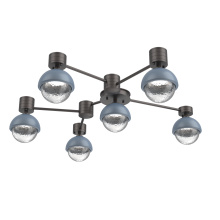 Hammerton SMB0093-H6-GP-C-L3-BU - Cabochon Flush Mount Wall Sconce Graphite