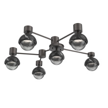 Hammerton SMB0093-H6-GP-S-L1-BM - Cabochon Flush Mount Wall Sconce Graphite