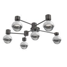 Hammerton SMB0093-H6-GP-S-L1-WM - Cabochon Flush Mount Wall Sconce Graphite