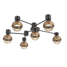 Hammerton SMB0093-H6-MB-A-L1-NB - Cabochon Flush Mount Wall Sconce Matte Black